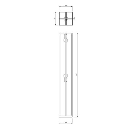 Lampadaire ARNOLD 2xE27/60W/230V noir