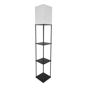 Lampadaire avec étagères 1xE27/40W/230V noir/blanc
