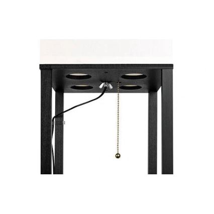 Lampadaire avec étagères 1xE27/60W/230V noir/blanc