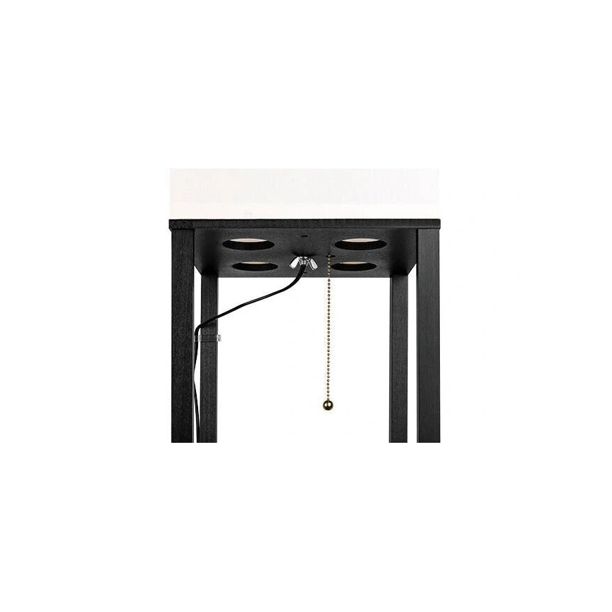 Lampadaire avec étagères 1xE27/60W/230V noir/blanc