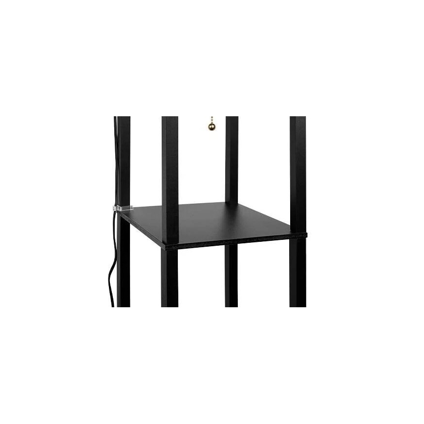 Lampadaire avec étagères 1xE27/60W/230V noir/blanc