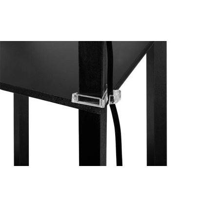 Lampadaire avec étagères 1xE27/60W/230V noir/blanc