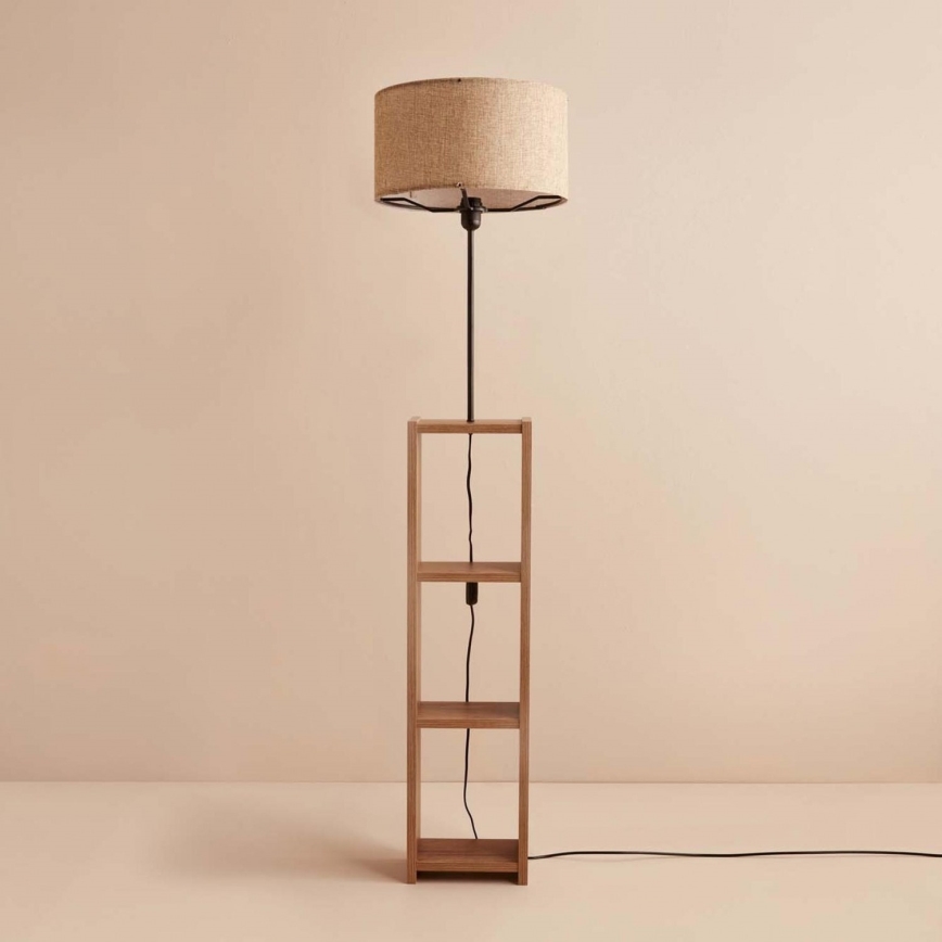 Lampadaire AYD 1xE27/40W/230V brun/beige