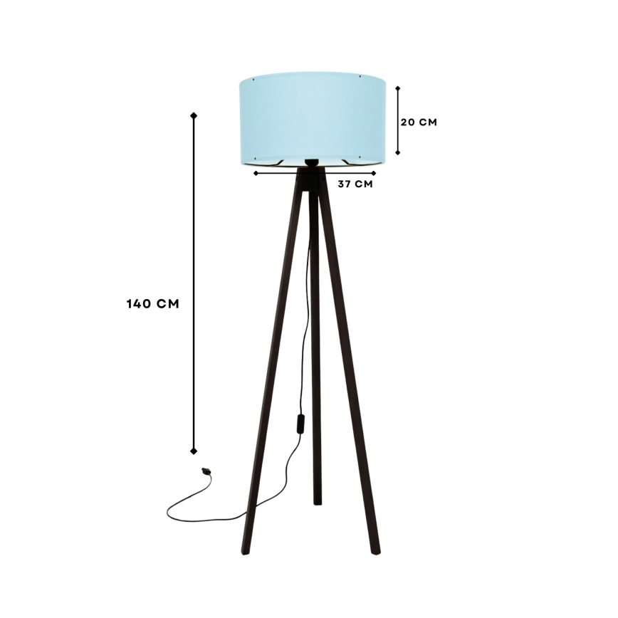 Lampadaire AYD 1xE27/40W/230V marron/bleu