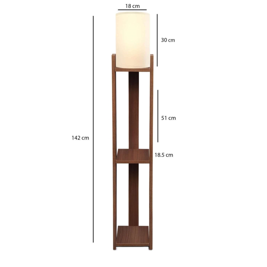 Lampadaire AYD 1xE27/40W/230V marron/crème