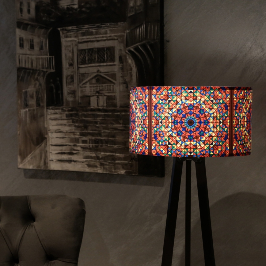 Lampadaire AYD 1xE27/40W/230V marron/multicolore