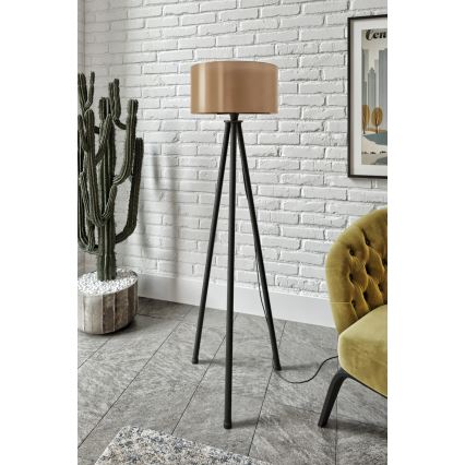 Lampadaire AYD 1xE27/40W/230V noir/marron