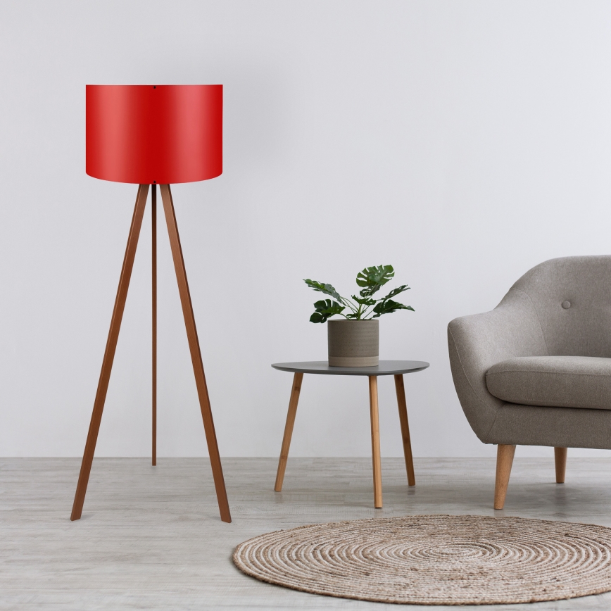 Lampadaire AYD 1xE27/40W/230V rouge/marron