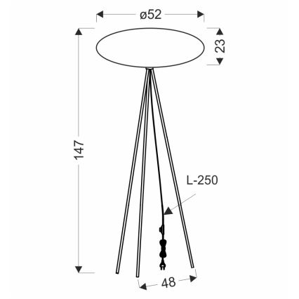 Lampadaire CAFEE 1x E27 / 40 W / 230 V brun/noir
