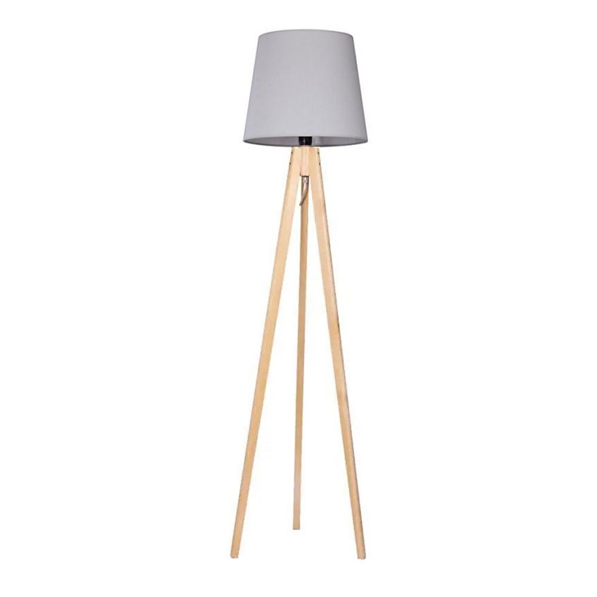 Lampadaire CONE 1xE27/60W/230V pin gris