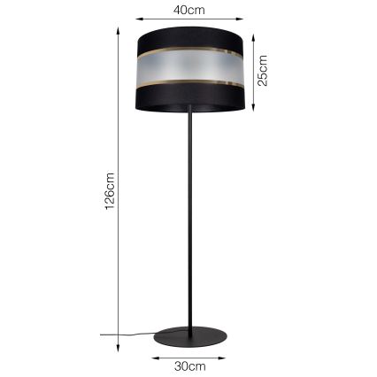 Lampadaire CORAL 1xE27/60W/230V noir