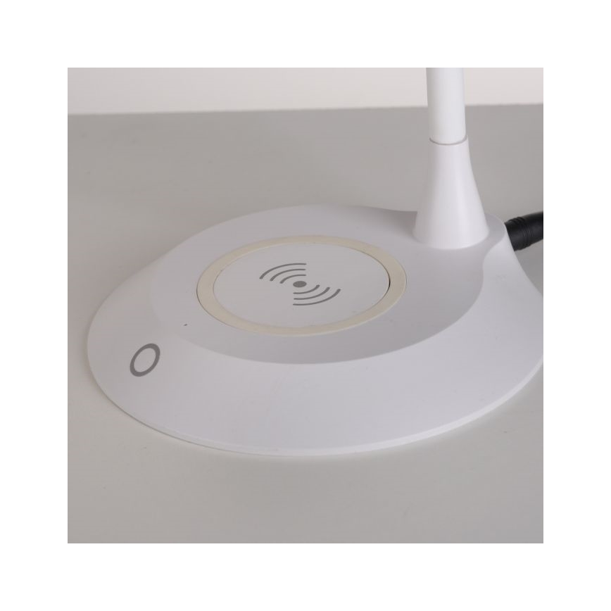 Lampe de table tactile réglable JUST LIGHT 14414-16 LED PUCKI 4,5W 230V blanche à chargement sans fil