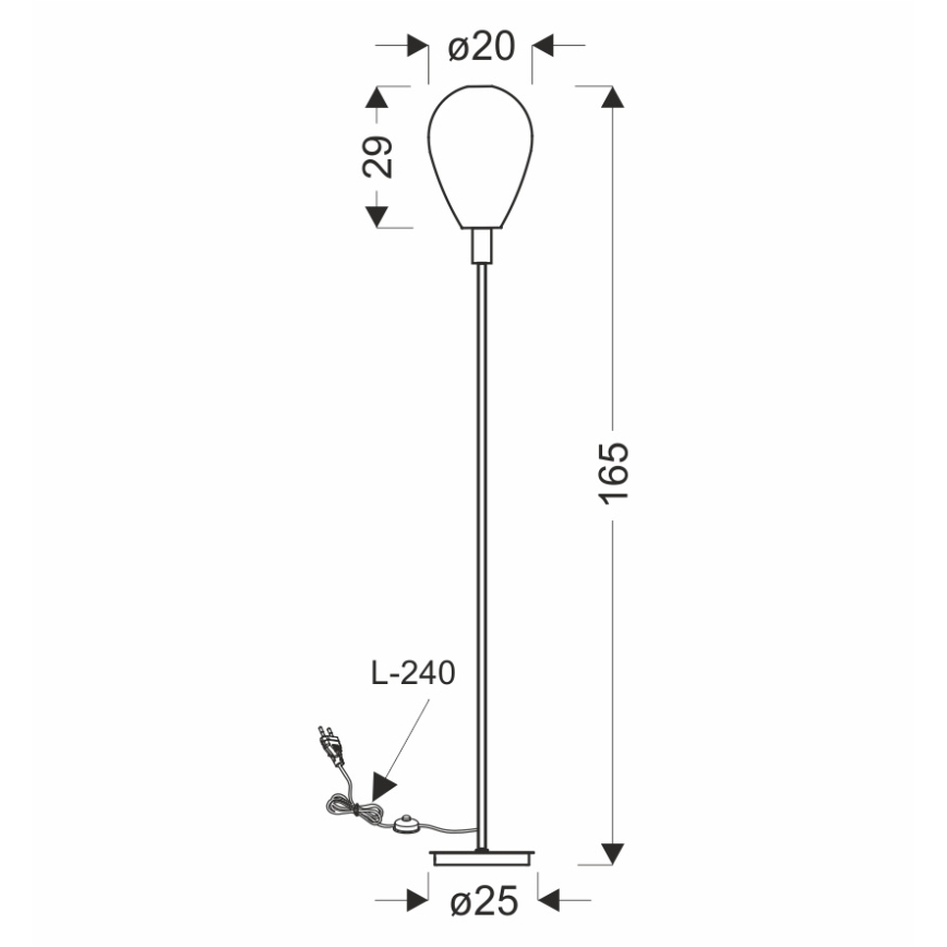 Lampadaire DENSO 1xG9/5W/230V chrome noir