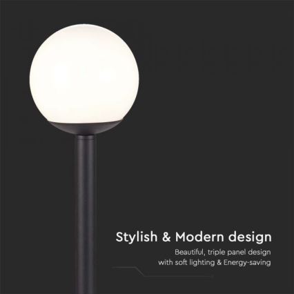 Lampadaire d'extérieur 1xE27/60W/230V IP44 97 cm noir