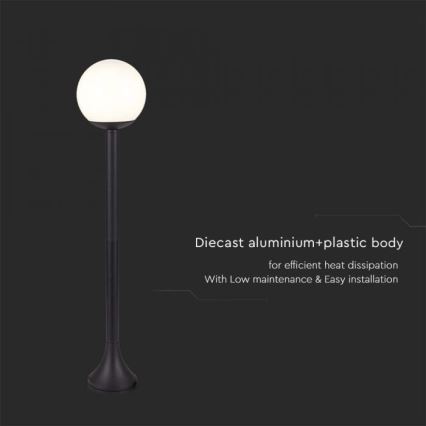 Lampadaire d'extérieur 1xE27/60W/230V IP44 97 cm noir