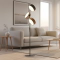 Lampadaire DRUMZ 3xE14/10W/230V noir/marron/gris