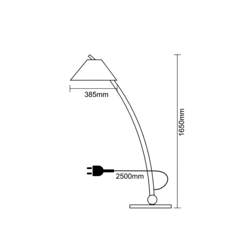 Lampadaire en frêne massif 1xE27/60W/230V