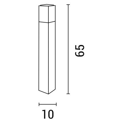 Lampadaire extérieur 1xE27/12W/230V IP44 anthracite