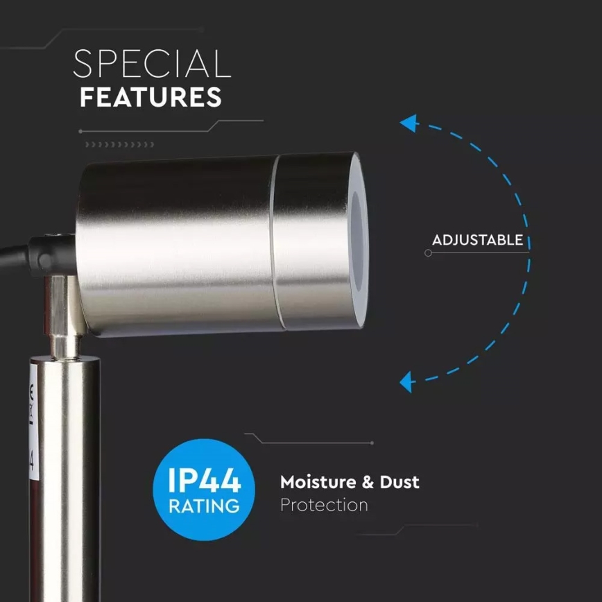 Lampadaire extérieur 1xGU10/35W/230V IP44