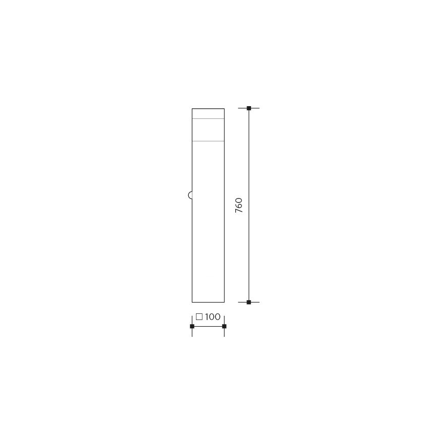 Lampadaire extérieur avec détecteur GARD 1xE14/60W/230V IP44