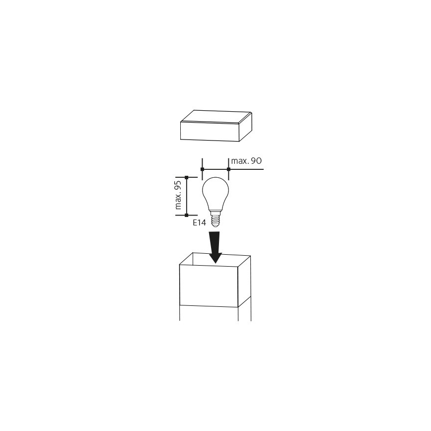Lampadaire extérieur avec détecteur GARD 1xE14/60W/230V IP44