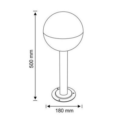 Lampadaire extérieur ULSA 1xE27/12W/230V IP44 50 cm