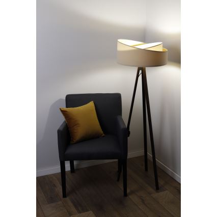 Lampadaire GALAXY 1xE27/60W/230V beige/blanc/wengé