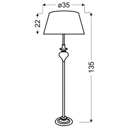 Lampadaire GILLENIA 1xE27/60W/230V noir