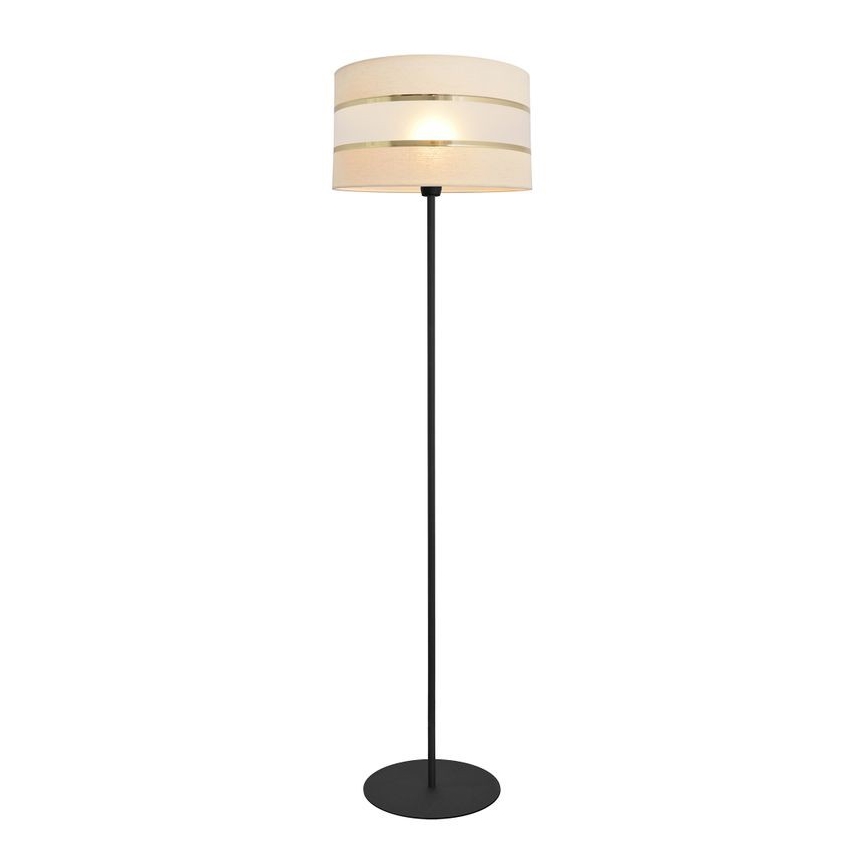 Lampadaire HELEN 1xE27/15W/230V crème/noir/doré