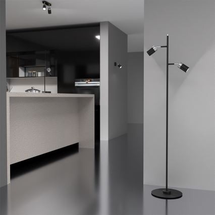 Lampadaire JOKER 2xGU10/25W/230V noir/chrome brillant