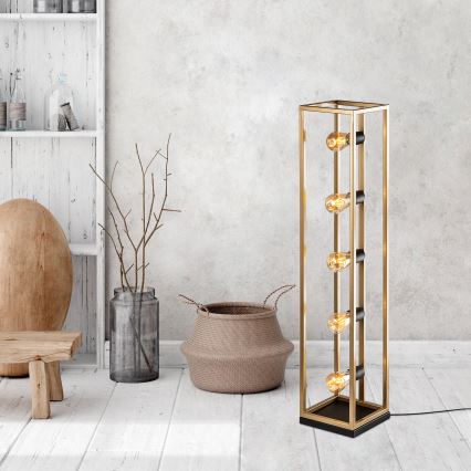 Lampadaire KAFES 5xE27/40W/230V doré
