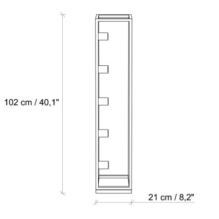 Lampadaire KAFES 5xE27/40W/230V doré