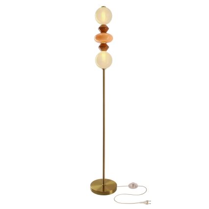 Lampadaire LED FLORES LED/15W/230V doré/orangé/marron