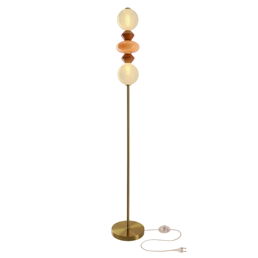 Lampadaire LED FLORES LED/15W/230V doré/orangé/marron