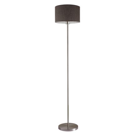 Lampadaire LED TUNJA 1xE27/20W/230V Ø 30 cm chrome mat / marron