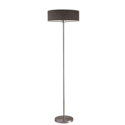 Lampadaire LED TUNJA 1xE27/20W/230V Ø 38 cm chrome mat/marron