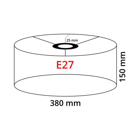 Lampadaire LED TUNJA 1xE27/20W/230V Ø 38 cm chrome mat/marron