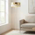 Lampadaire LUX 1xE27/15W/230V blanc/doré