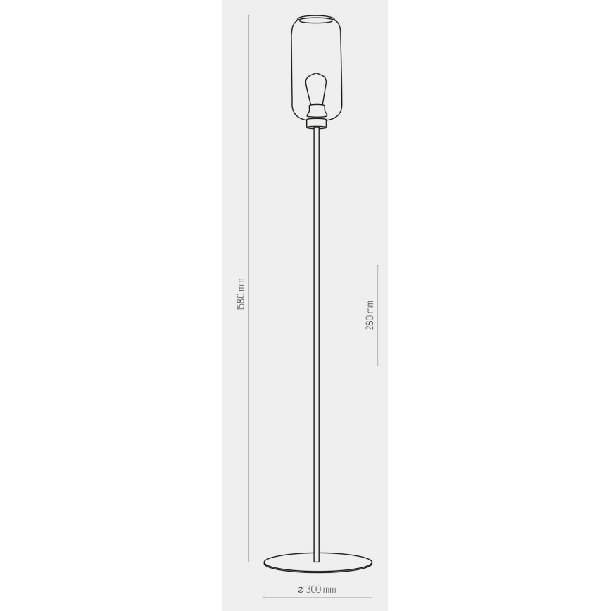 Lampadaire MARCO 1xE27/60W/230V noir