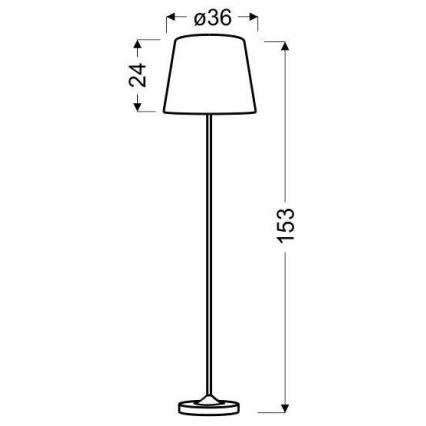 Lampadaire SEGIN 1xE27/60W/230V gris/chrome brillant