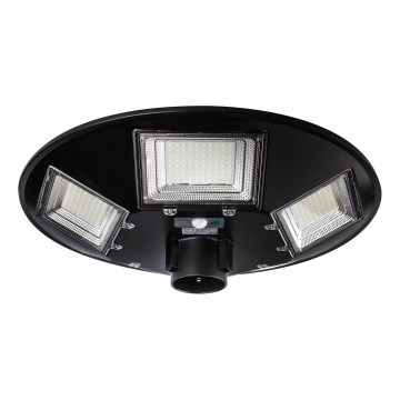 Lampadaire solaire à intensité variable avec détecteur LED/22W/6V 18000 mAh 6500K IP65 noir + Télécommande