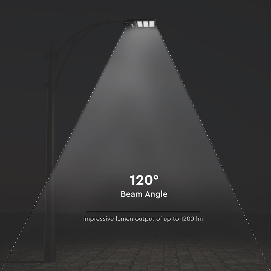 Lampe solaire à intensité variable avec détecteur de mouvement et de crépuscule LED/12W/3,2V 6000K IP65 10000 mAh noir + Télécommande