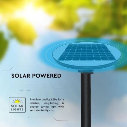 Lampadaire solaire avec détecteur LED/10W/3,2V 6500K IP65 25000 mAh + Télécommande