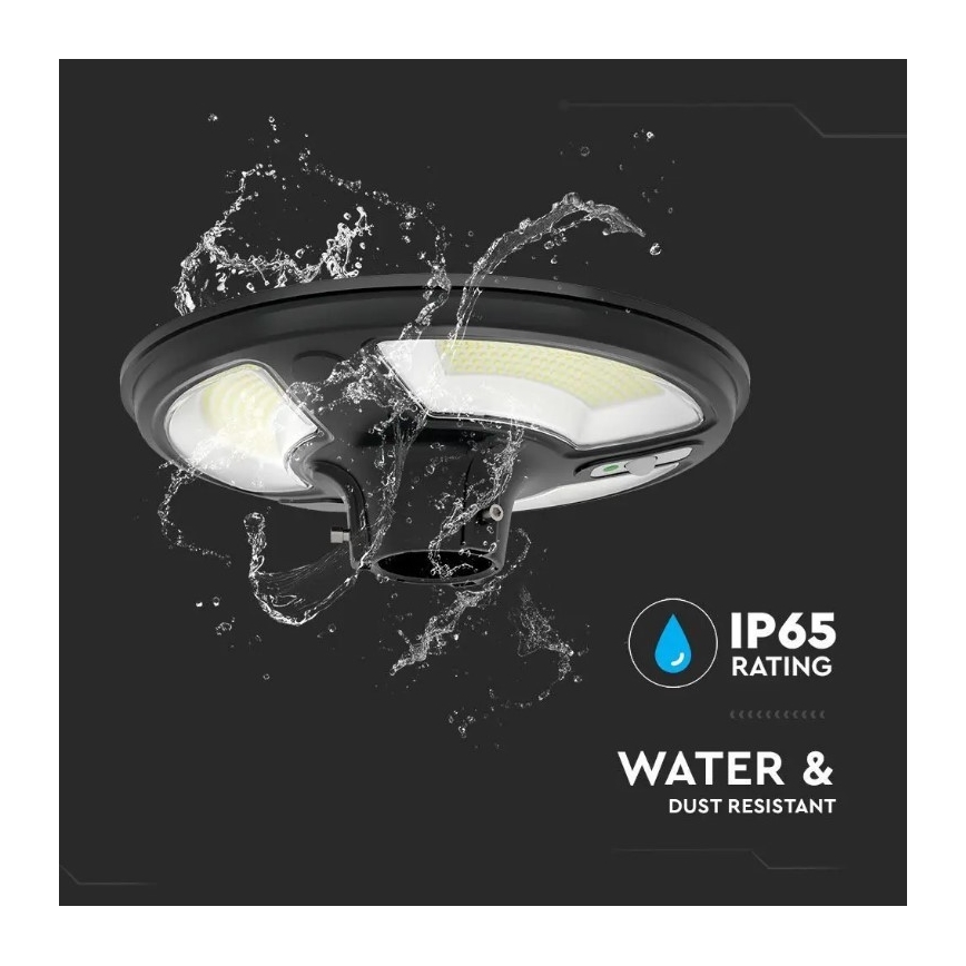 Lampadaire solaire avec détecteur LED/10W/3,2V 6500K IP65 25000 mAh + Télécommande