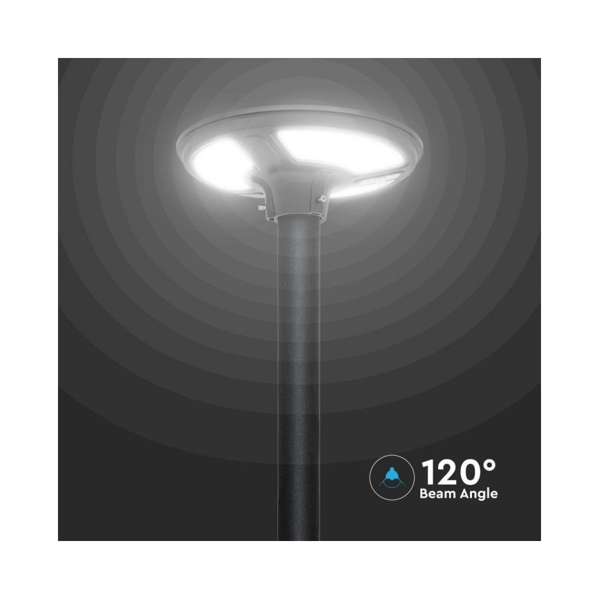 Lampadaire solaire avec détecteur LED/10W/3,2V IP65 4000K 15000 mAh + Télécommande
