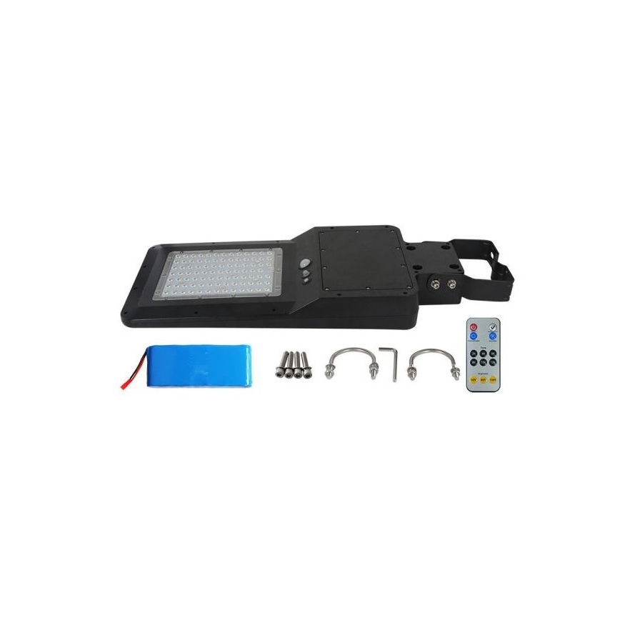 Lampadaire solaire avec détecteur LED/40W/9,6V IP65 4000K + Télécommande