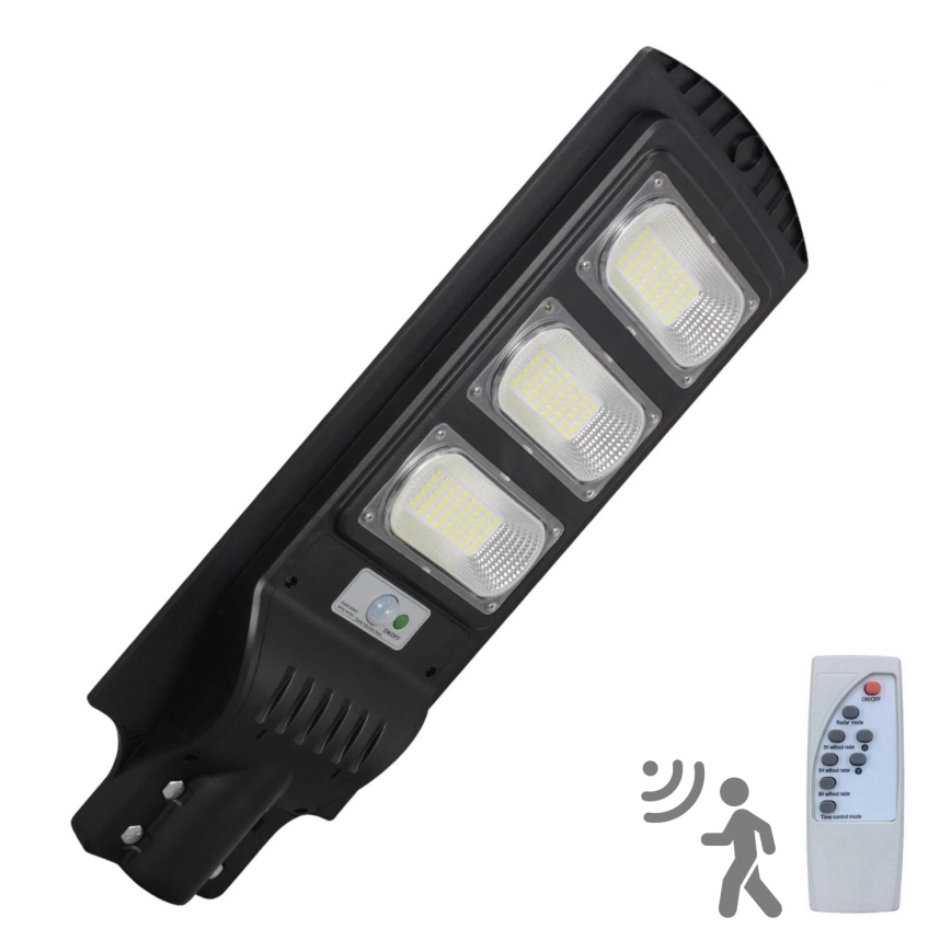 Lampadaire solaire avec détecteur STREET LED/10W/3,2V 10000 mAh IP65 + Télécommande