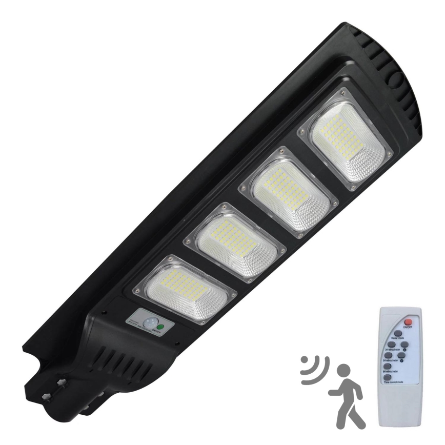 Lampadaire solaire avec détecteur STREET LED/15W/3,2V 15000 mAh IP65 + Télécommande