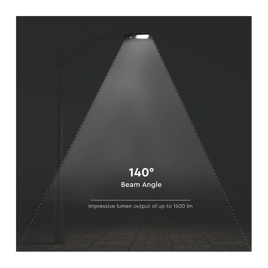 Lampadaire solaire LED avec capteur LED/15W/7,4V 6000K IP65 5400 mAh