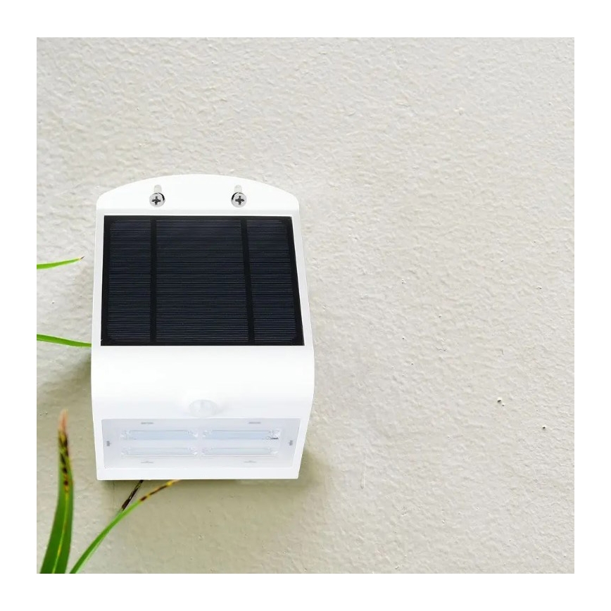 Lampadaire solaire LED avec détecteur LED/3W/3,7V 3000/4000K IP65 blanc